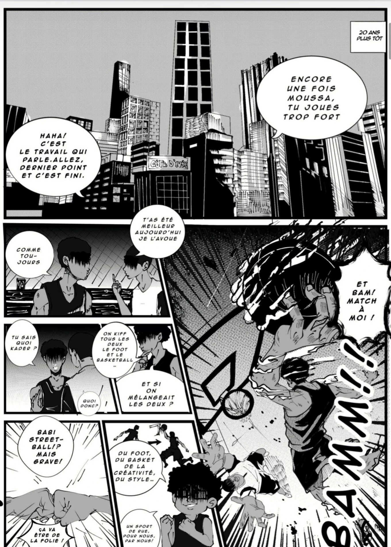 Planche originale de Babi Streetball